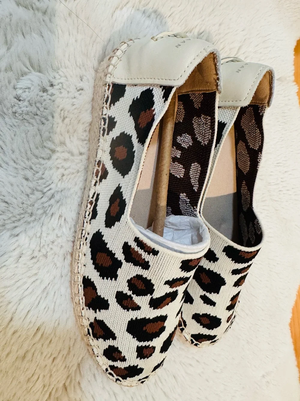 Cole Haan Leopard-Print Espadrilles in White, Brown, Black 7.5